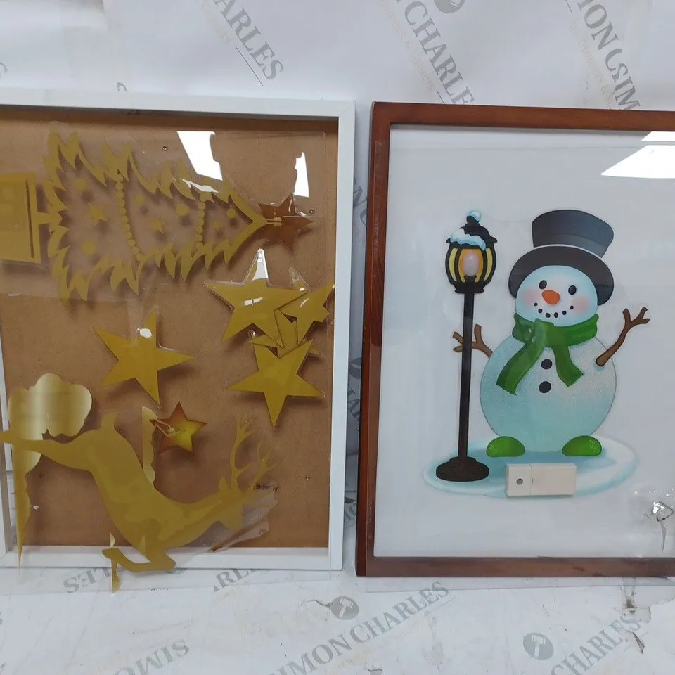 BOX OF ASSORTED CHRISTMAS PHOTOS AND FRAMES
