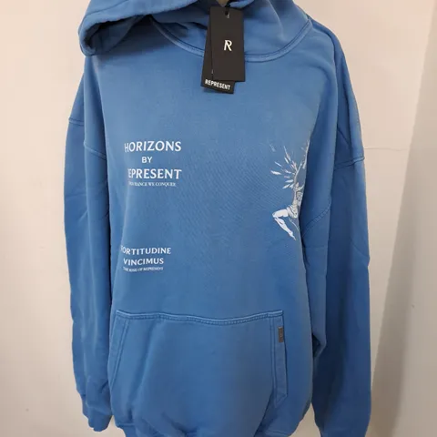REPRESENT ICARUS HOODIE IN SKY BLUE - XL