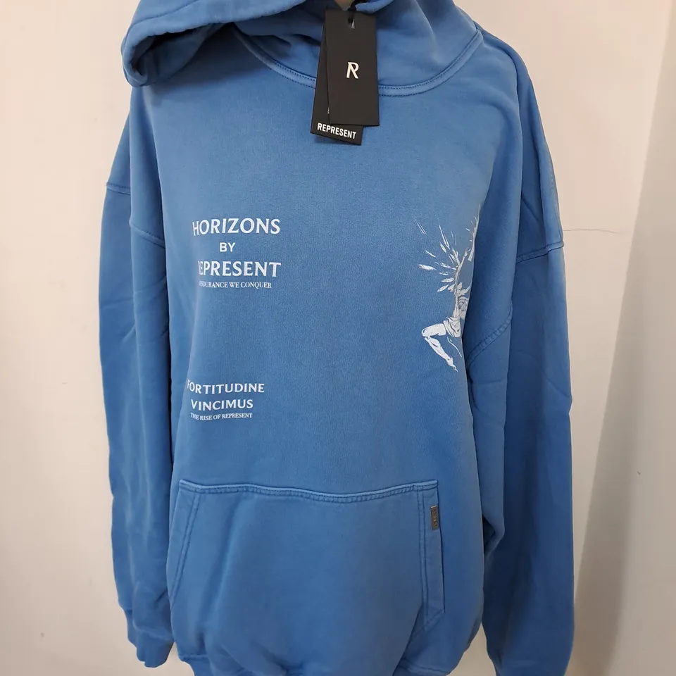 REPRESENT ICARUS HOODIE IN SKY BLUE - XL