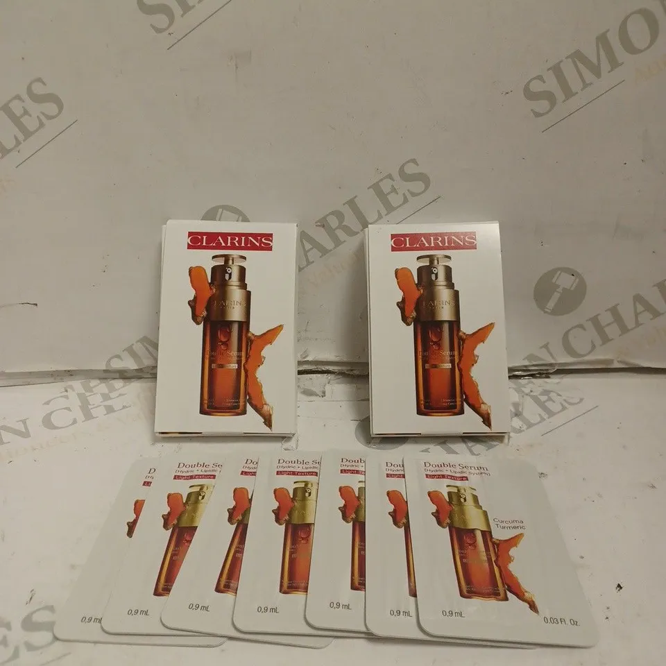 BOX OF 3 CLARINS DOUBLE SERUM - HYDRIC AND LIPIDIC SYSTEM - TESTERS. 