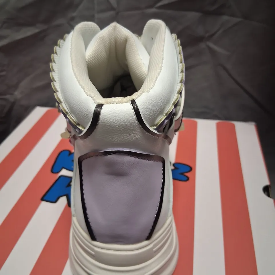 BRAND NEW BOXED KETNIPZ X KOI UR A STAR HIGH TOP TRAINERS PURPLE SIZE 8