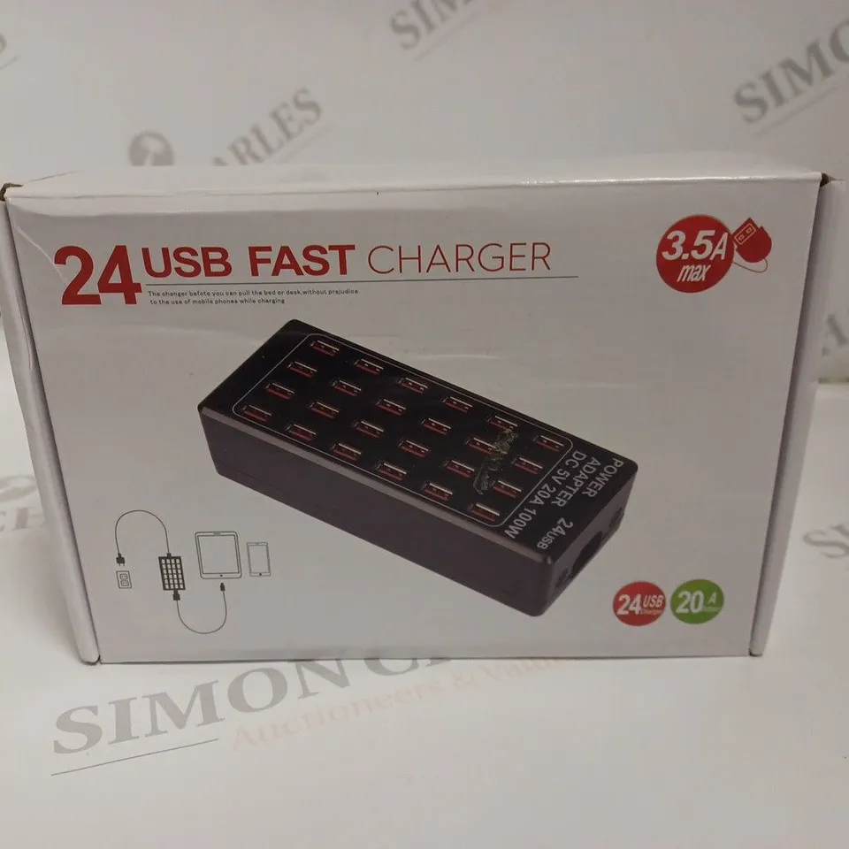 BOXED 24 USB FAST CHARGER