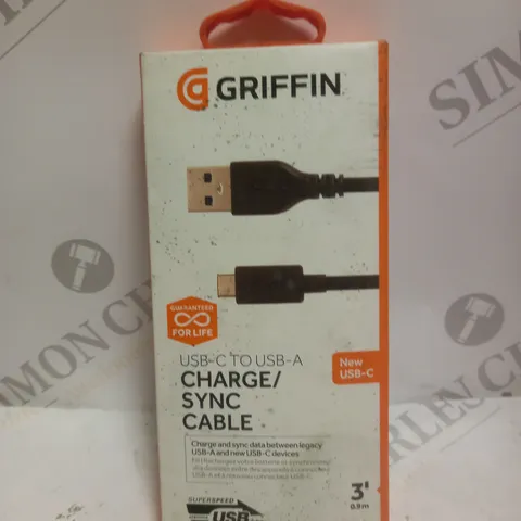 8 X BOXED GRIFFIN USB C TO USB CHARGE/SYNC CABLES - 0.9M