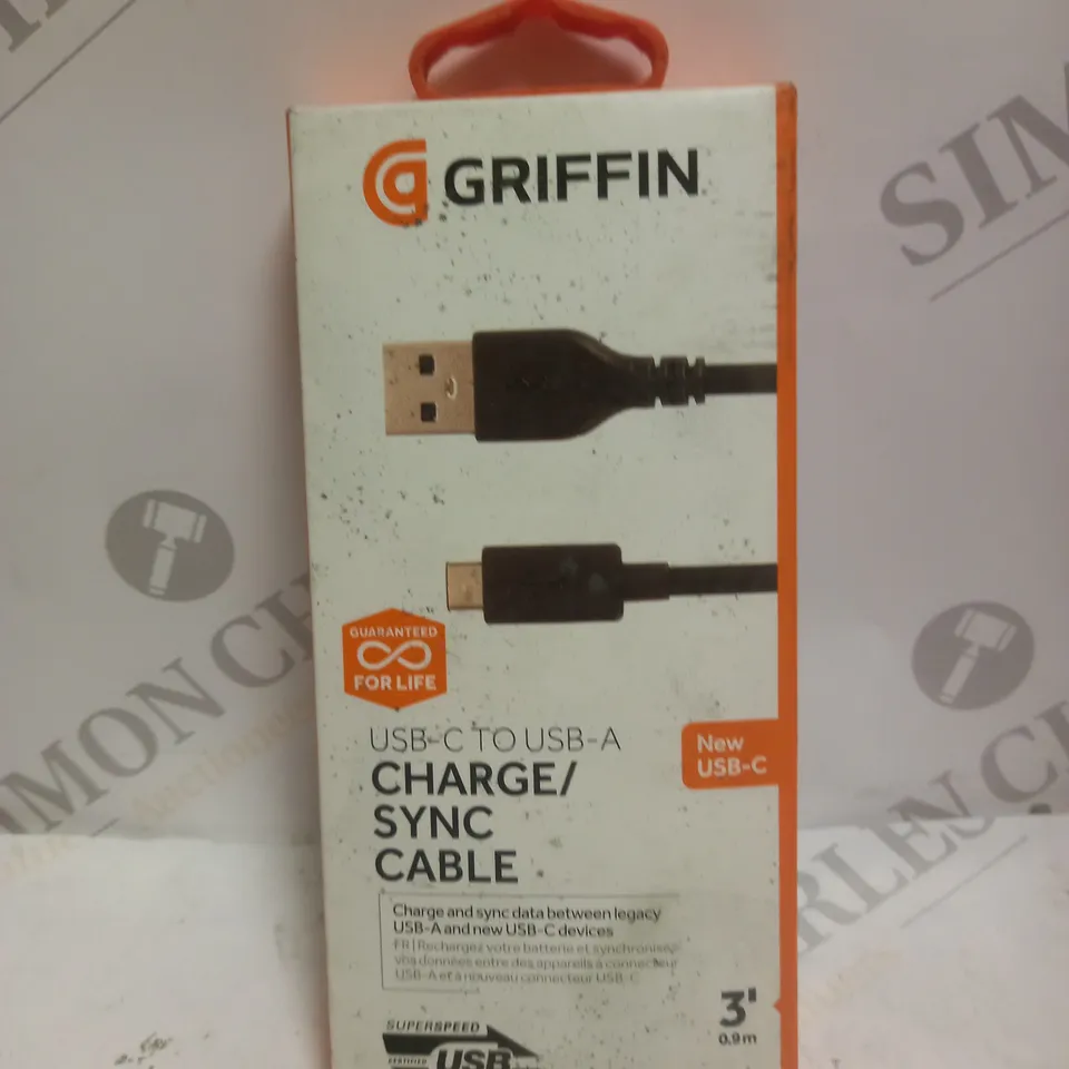 8 X BOXED GRIFFIN USB C TO USB CHARGE/SYNC CABLES - 0.9M
