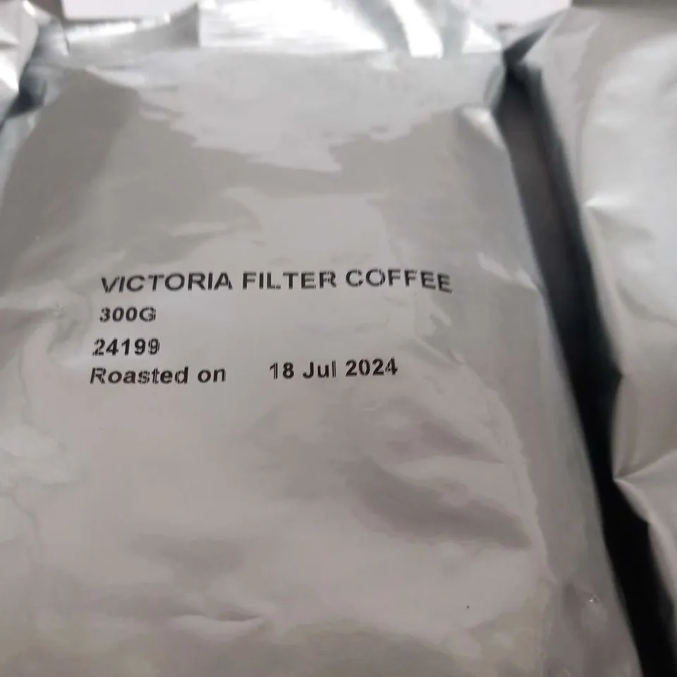 APPROXIMATELY 15 BAGS OF VICTORIA FILTER COFFEE 300G ROASTED ON 18 JUL 2024
