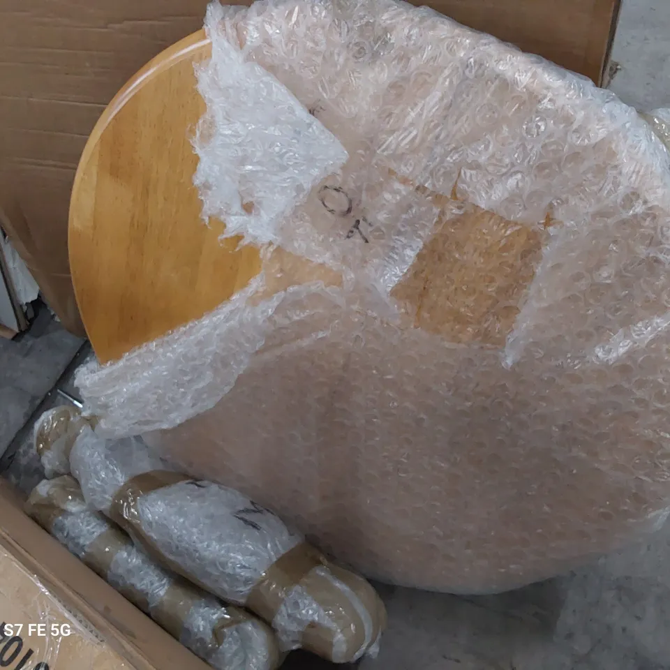 DESIGNER LIGHT OAK CIRCULAR TOP DINING TABLE