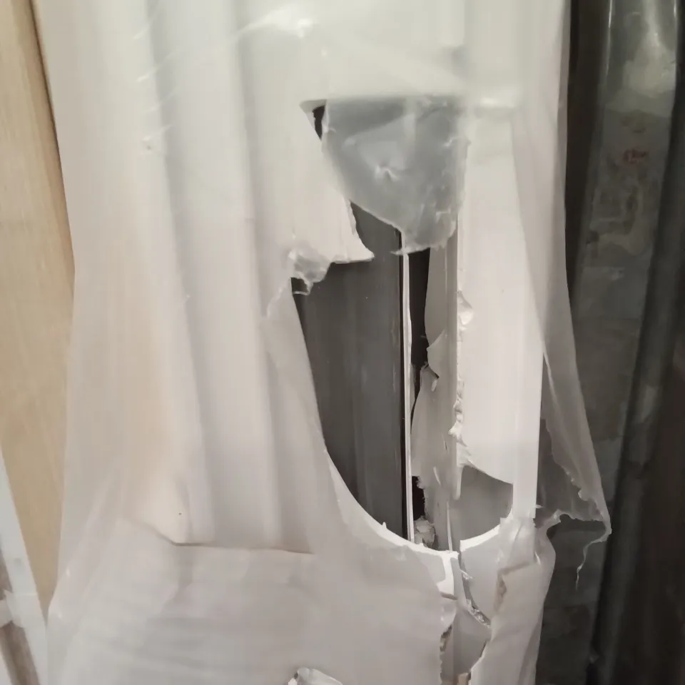 PACKAGED 2050 X 930MM PVCU FULL GLAZED CLEAR BACK DOOR LEFT HAND OPENING 