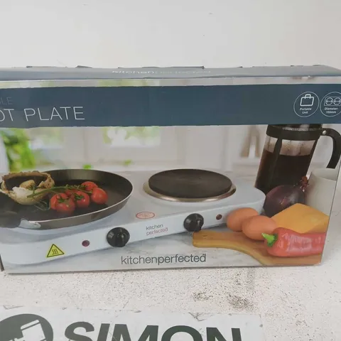 KITCHEN PERFECTED DOUBLE HOT PLATE – BOXED
