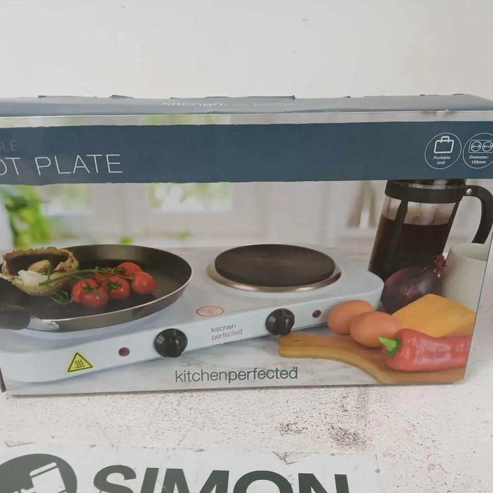 KITCHEN PERFECTED DOUBLE HOT PLATE – BOXED