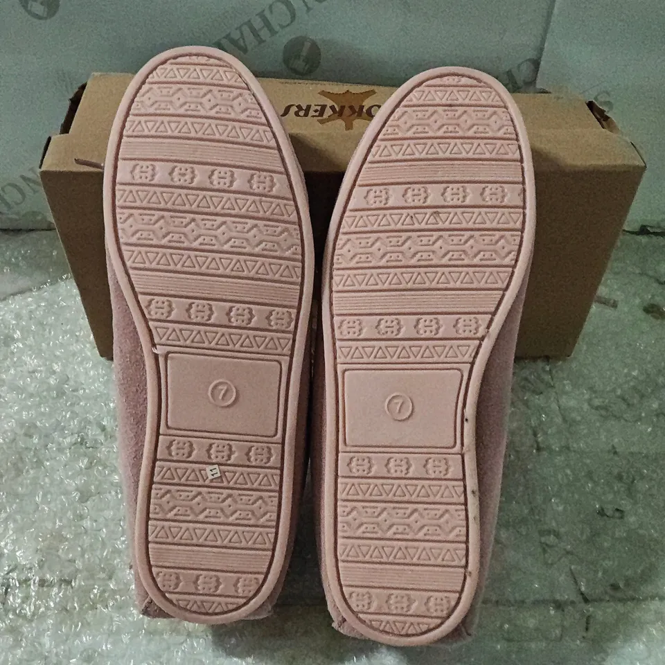 MOKKERS GENUINE LEATHER MOCCASINS – PINK, UK SIZE 7
