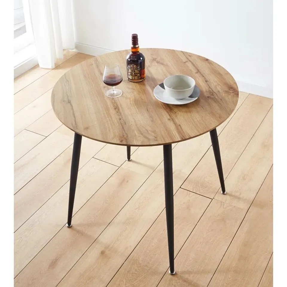BOXED CULLOMPTON ROUND DINING TABLE (TAB901, 90CM)  (2 BOXES)