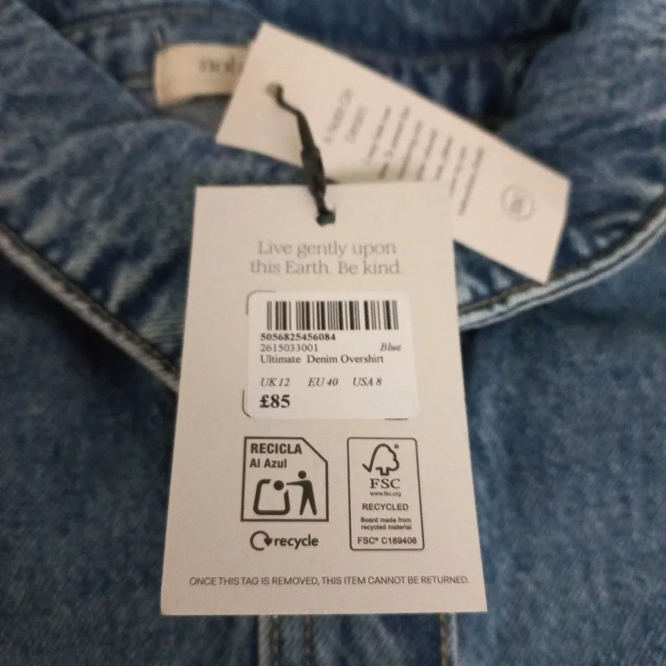 NOBODYS CHILD BLUE ULTIMATE DENIM OVERSHIRT – UK 12 