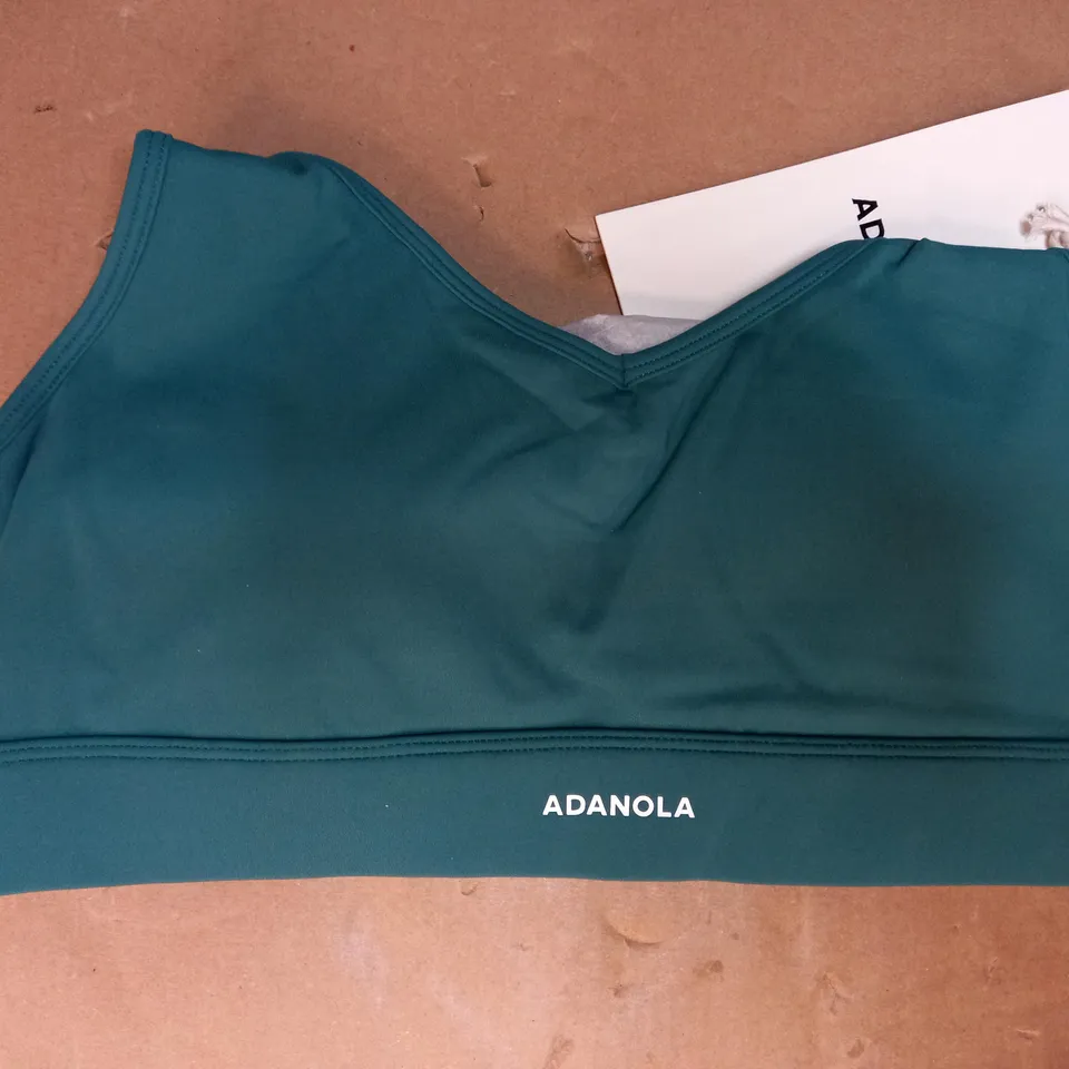 ADANOLA KEYHOLE BRA IN HUNTER GREEN SIZE S