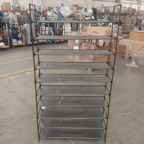 50 PAIR SHOE RACK FINISH: DARK BLACK SIZE:68.9" H X 39.4" W X 11.4" D