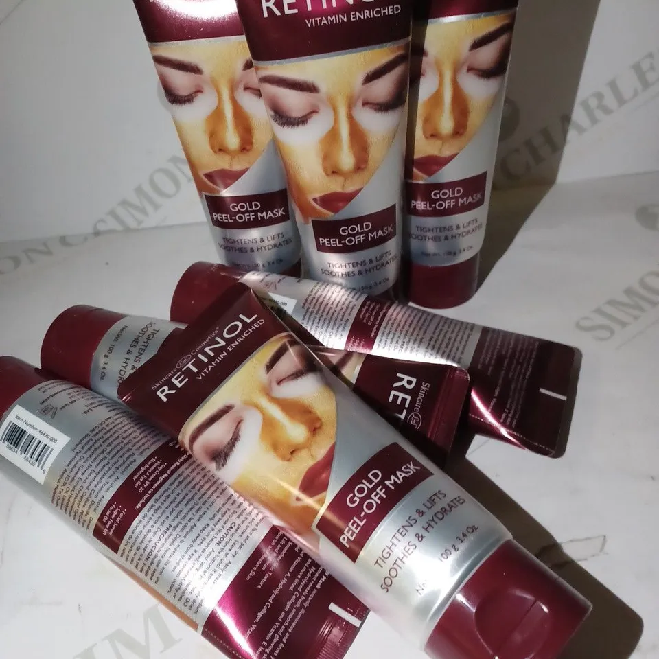 LOT OF APPROX 7 X 100G RETINOL GOLD PEEL-OFF FACE MASK