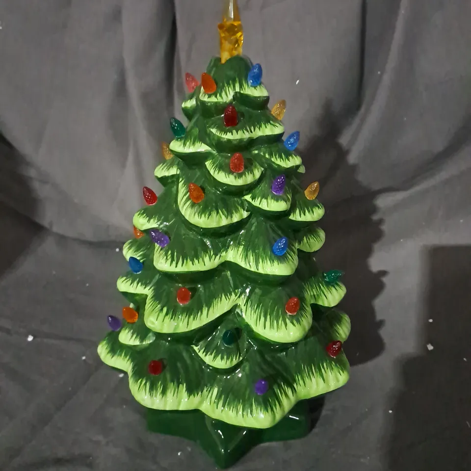DECORATIVE FESTIVE LIGHT-UP TREE ORNAMENT