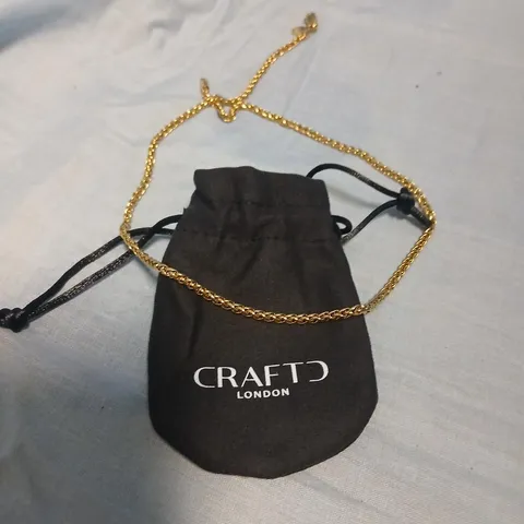 CRAFTD LONDON GOLD-TONE CHAIN BRACELET