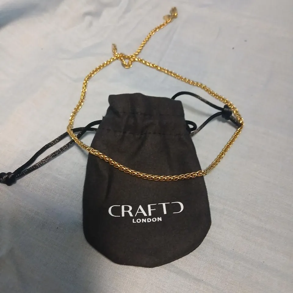 CRAFTD LONDON GOLD-TONE CHAIN BRACELET