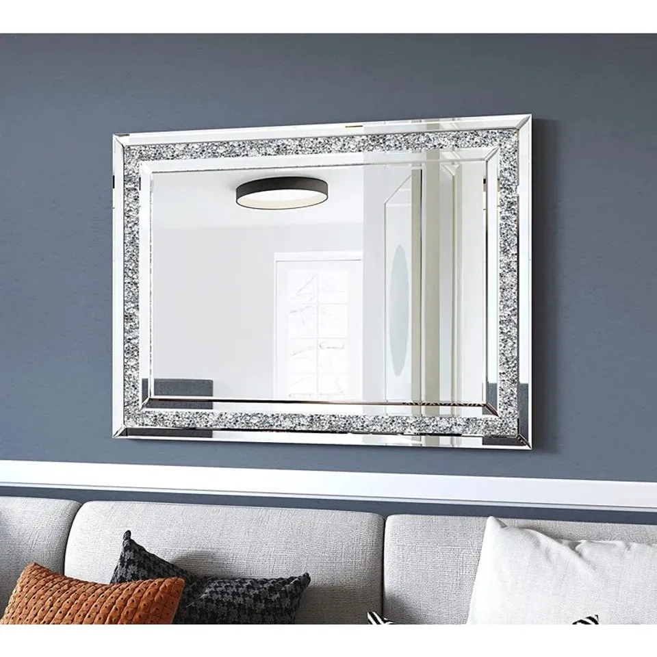 BOXED RECTANGLE GLASS WALL MIRROR (1 BOX)