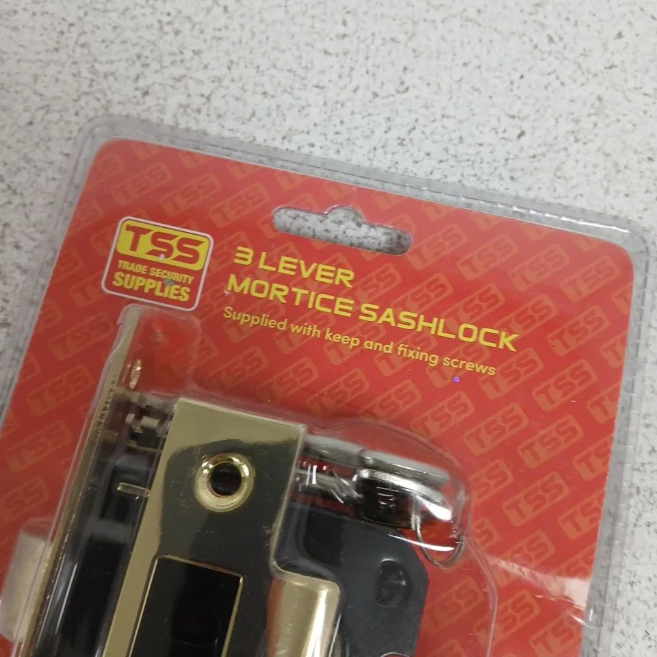 3 Lever Mortice Sashlock - Brass Finish, 2.5 Inch (TSS)