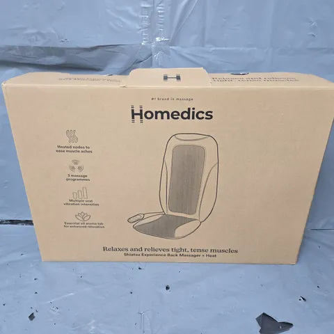 BOXED HOMEDICS SHIATSU EXPERIENCE BACK MASSAGER AND HEAT SBM-65H-GB