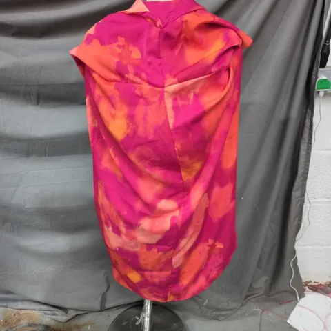 AX PARIS PINK & ORANGE TIE-DYE DRESS, WOMEN'S SIZE 14