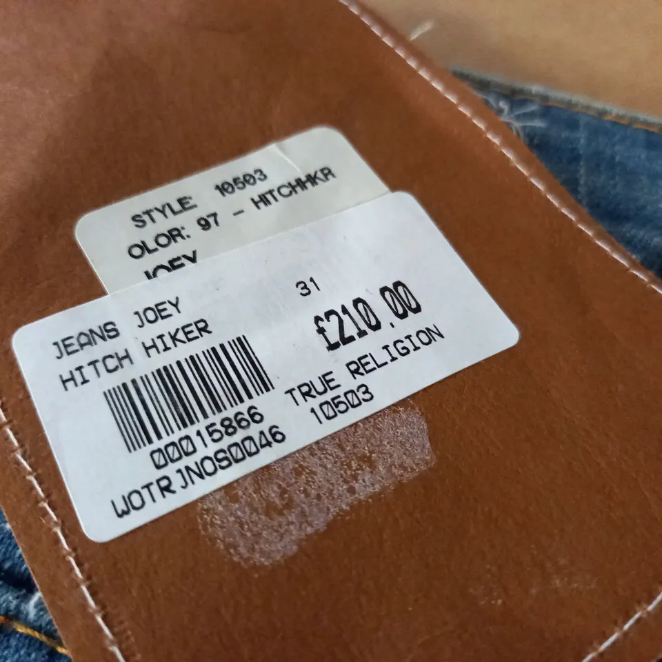 BRAND NEW TRUE RELIGION JOEY HITCH HIKER JEANS - 31