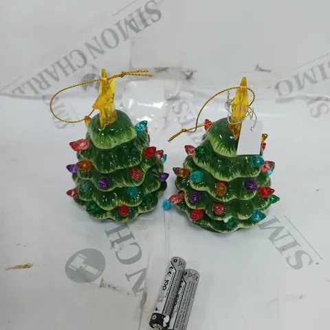 SET OF 2 CHRISTMAS TREE LIGHT UP DECORATION
