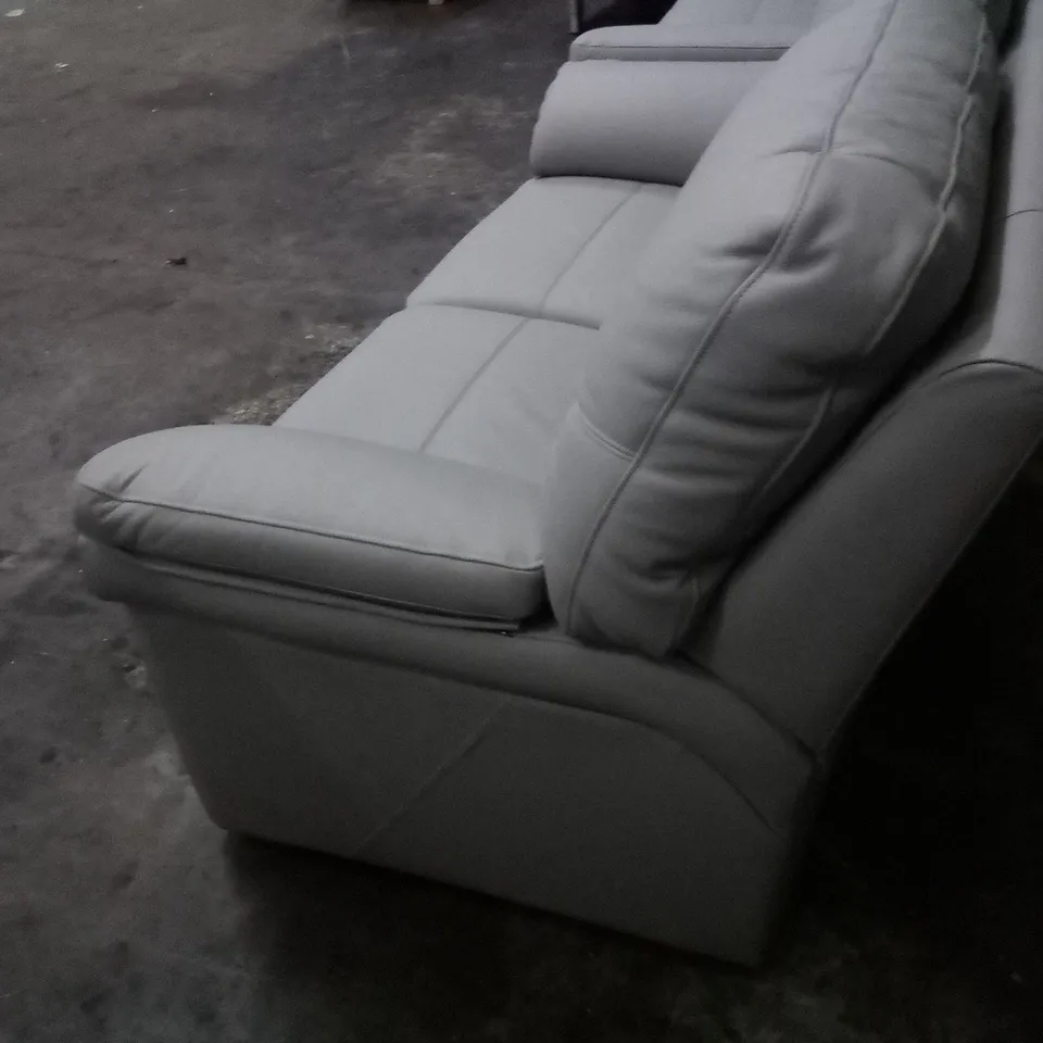 DESIGNER G PLAN MADE SEATTLE CAMBRIDGE GREY ELECTRIC RECLINING TWO SEATER SOFA AND FIXED TWO AND A HALF SEATER SOFA