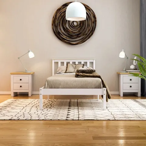 BOXED ARKADIUS BED FRAME DOUBLE - WHITE (1 BOX)