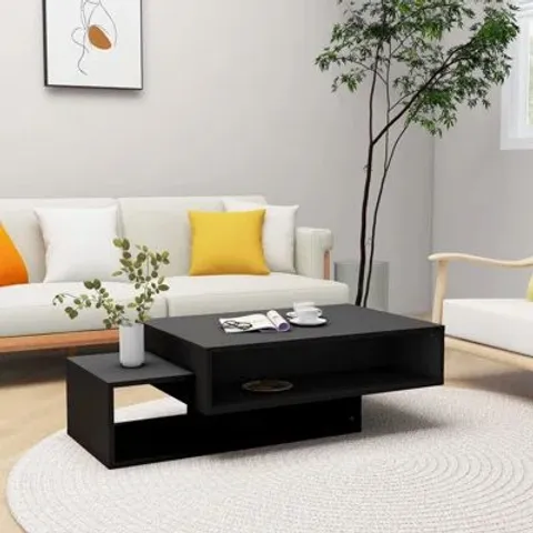 BOXED GODDING PEDESTAL COFFEE TABLE WITH STORAGE