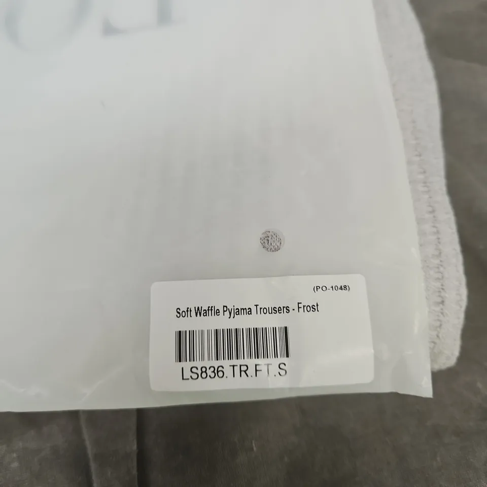 LOUNGE SOFT WAFFLE PYJAMA TROUSERS - FROST SIZE S