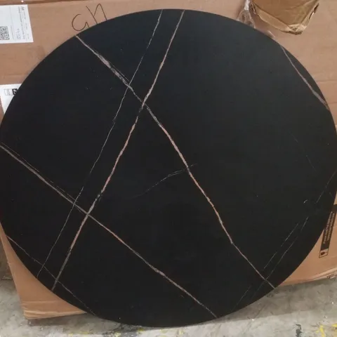 BOXED LEPORE MARBLE NESTING COFFEE TABLE SET - BLACK