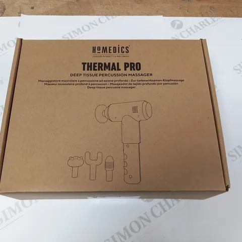 BOXED HOMEDICS THERMAL PRO DEEP TISSUE PERCUSSION MASSAGER PGM-300TQVI-EU