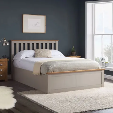 BOXED 150CM PHOENIX OTTOMAN BED PEARL GREY (2 BOXES)