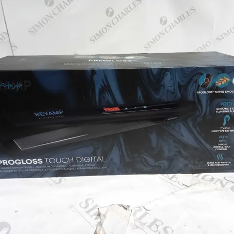 BOXED REVAMP PROGLOSS TOUCH DIGITAL CERAMIC STRAIGHTENER 