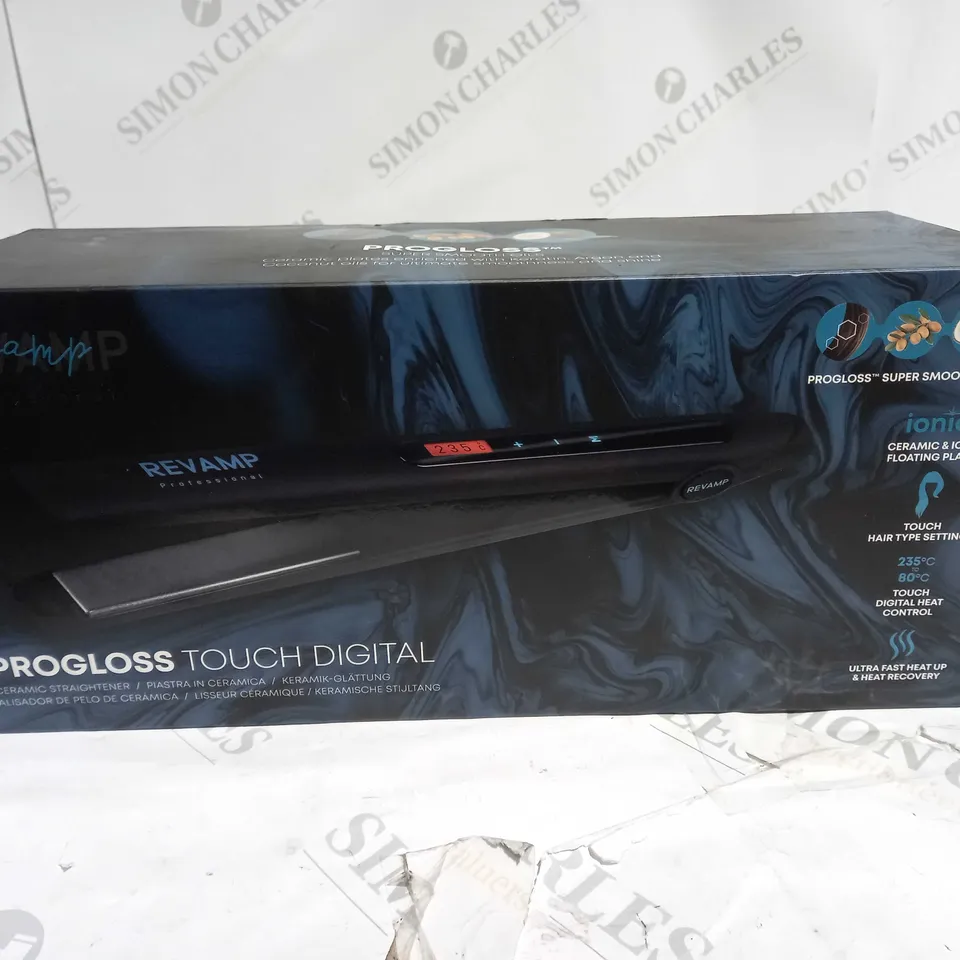 BOXED REVAMP PROGLOSS TOUCH DIGITAL CERAMIC STRAIGHTENER