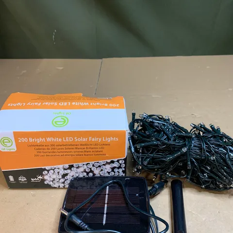 200 BRIGHT WHITE LED SOLAR FAIRY LIGHTS