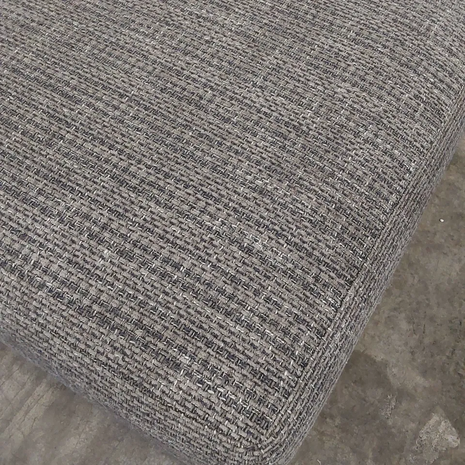 DESIGNER FABRIC STORAGE FOOTSTOOL IN GREY 