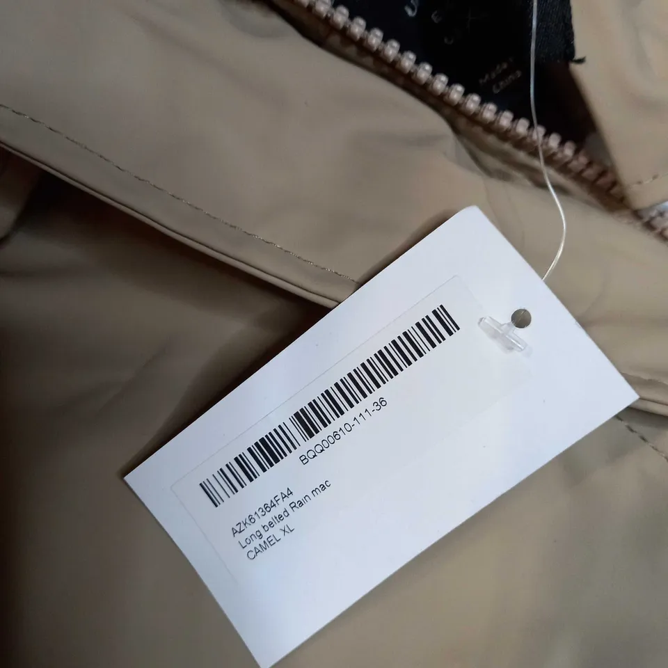 DOROTHY PERKINS CAMEL LONG BELTED RAIN MAC - XL