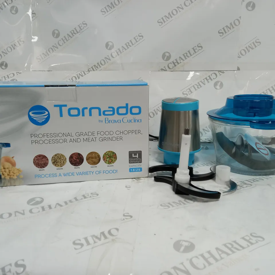 BOXED TORNADO BY BRAVA CUCINA PROFESSIONAL FOOD CHOPPER, PROCESSOR AND MEAT GRINDER