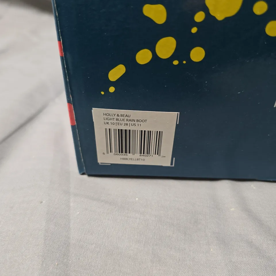 Holly & Beau Light Blue Rain Boots – Kids, UK 10 (EU 28, US 11)