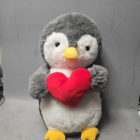 OVERSIZED PENGUIN HEART PLUSH