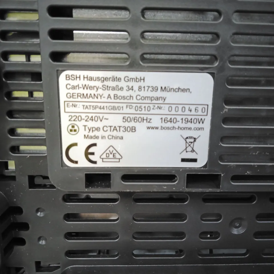 BOXED BOSCH DESIGNLINE 4-SLICE TOASTER (TAT5P441GB)
