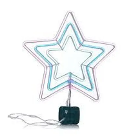 SANTA EXPRESS NEON STAR TREE TOPPER