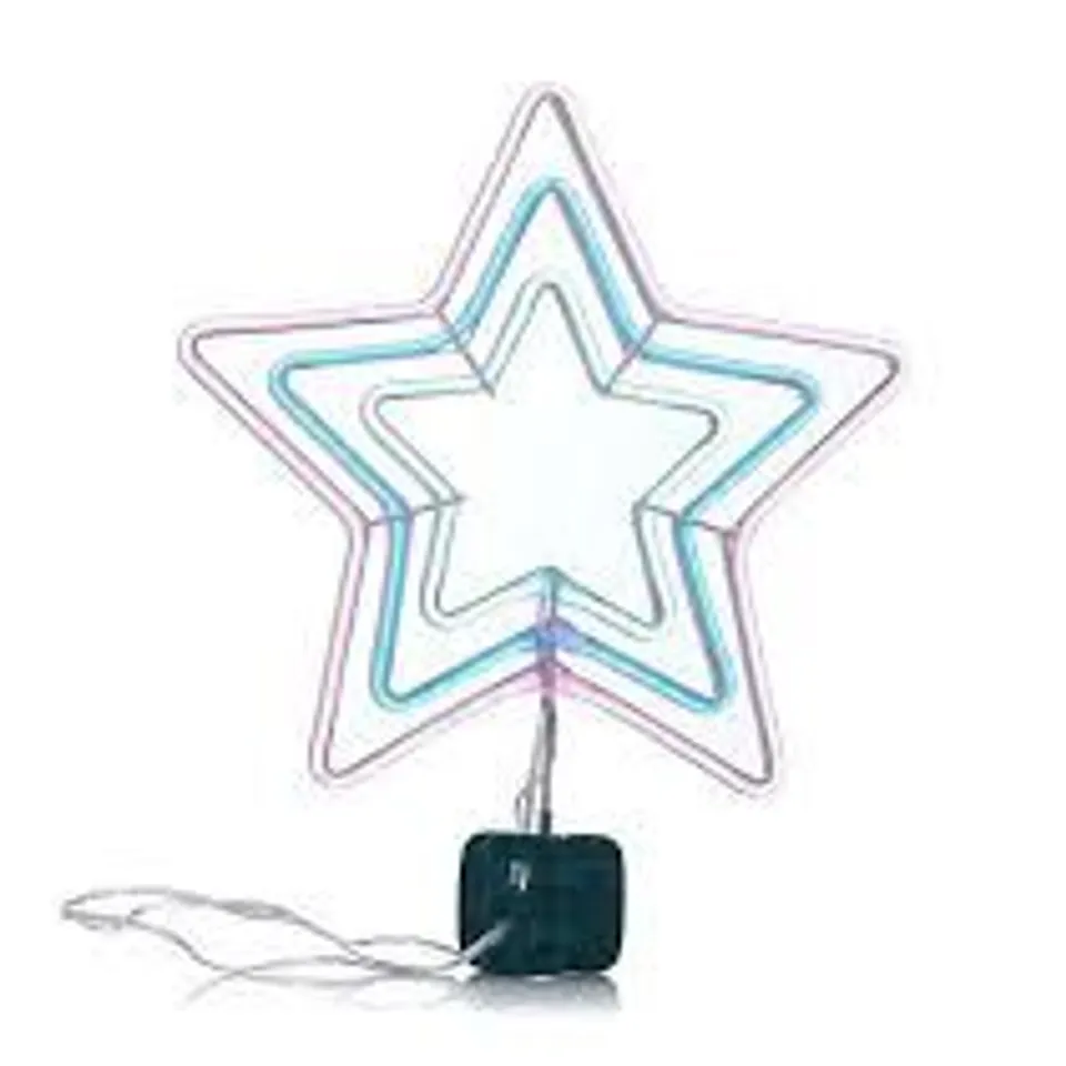 SANTA EXPRESS NEON STAR TREE TOPPER