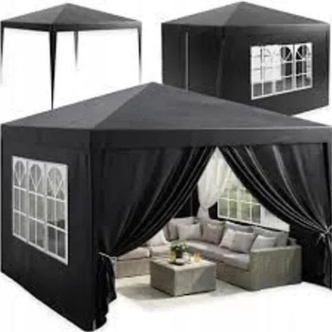 BOXED GARDEN TENT GAZEBO PAVILION FOR GARDEN 4 WALLS 300 X 300 X 250 CM 3X3M
