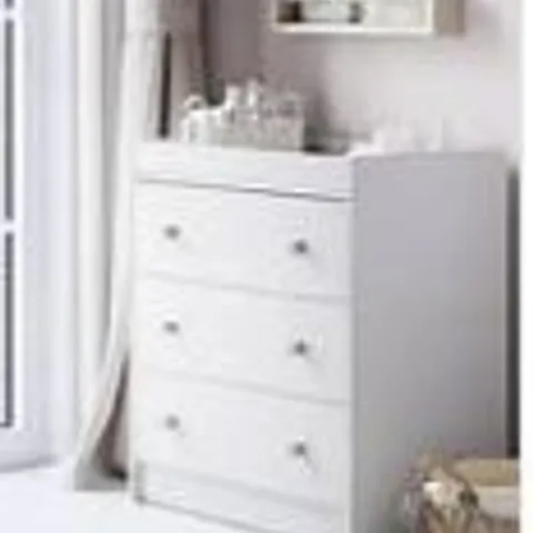 BOXED LITTLE ACORNS FLORENCE DRESSER/CHANGER - WHITE & OAK (2 BOXES)