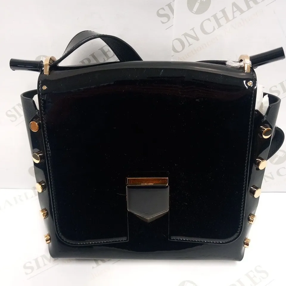 JIMMY CHOO BLACK LOCKETT SMALL CROSS BODY BAG