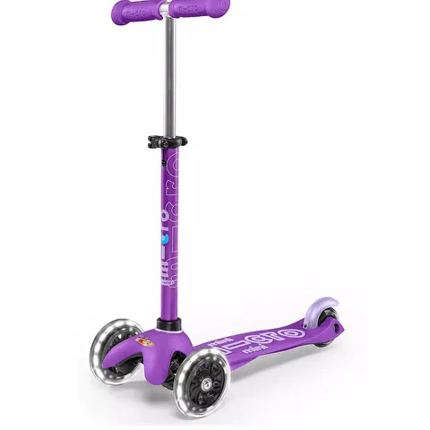 BOXED MICRO MINI DELUXE SCOOTER LED WHEELS PURPLE 